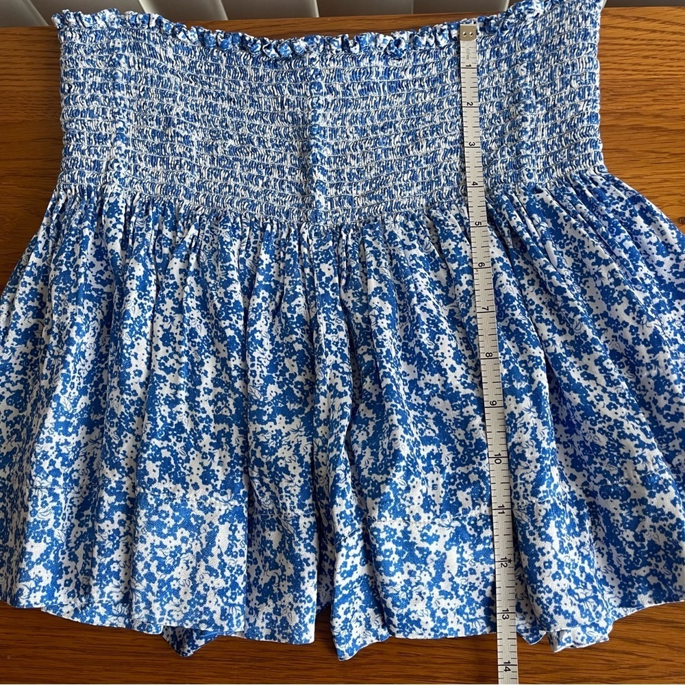 Koch Erica Skirt Shorts Blue and White Floral Size Small - Picture 13 of 13